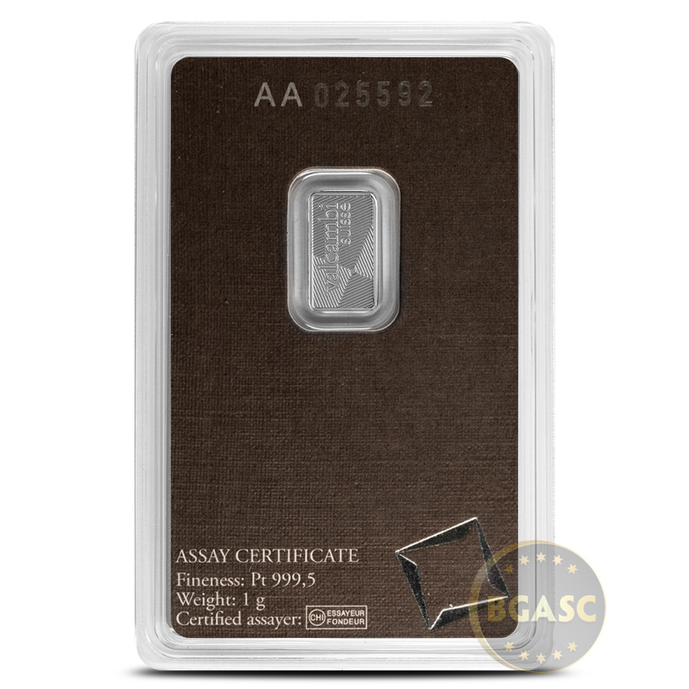 Gram Valcambi Platinum Bar New W Assay L Bgasc