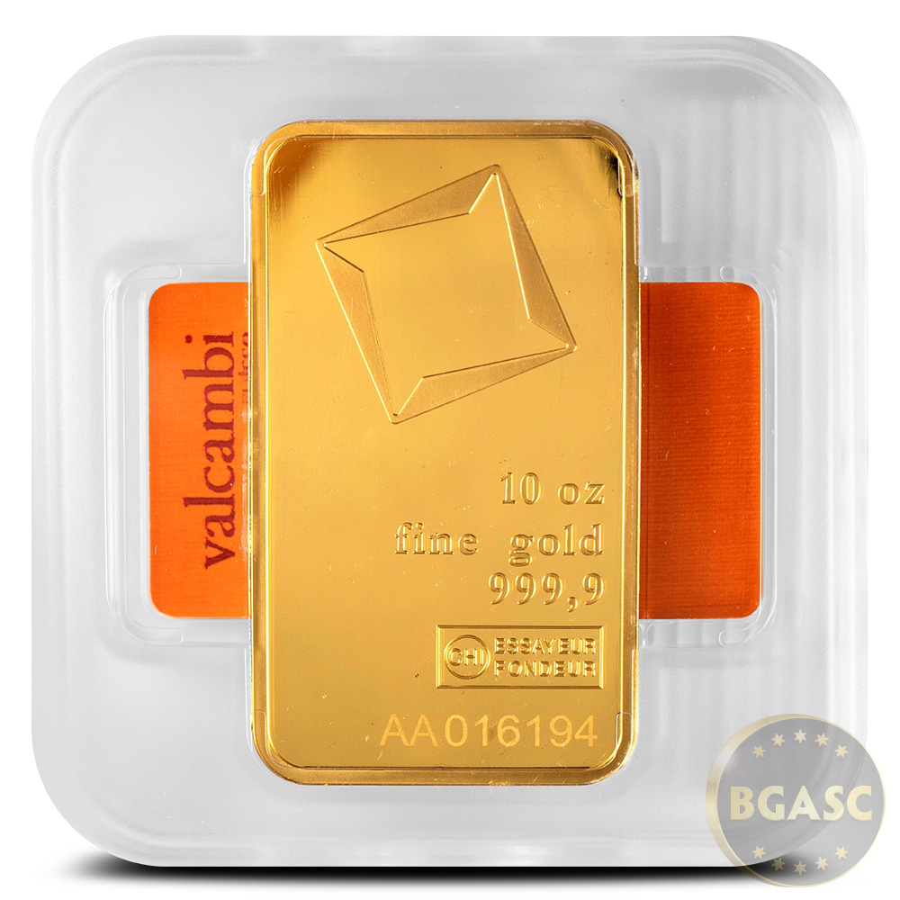 10 oz Valcambi Gold Bar (New w/Assay) l BGASC™