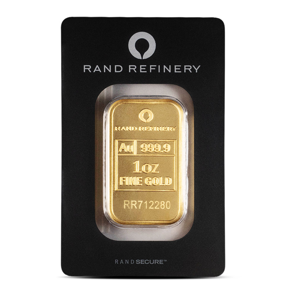 1 oz Rand Refinery Gold Bar (New w/ Black Assay) l BGASC™