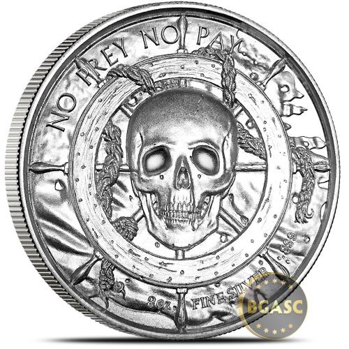 2 oz Silver Rounds The Plank Privateer Ultra High Relief Rounds .999 ...